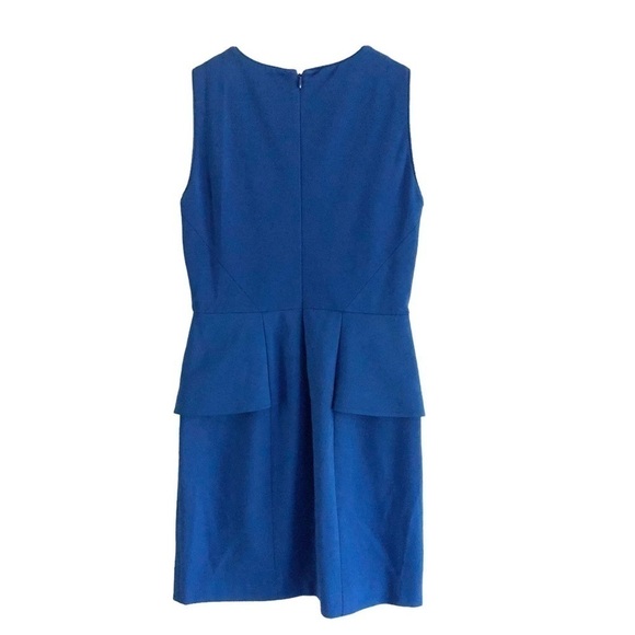 Tibi Blue Sleeveless Peplum Sheath Dress Size 8 - Picture 9 of 9